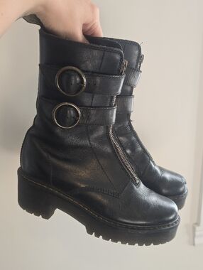 Dr Martens Tamela Women’s Black Leather Buckle Ankle Boots